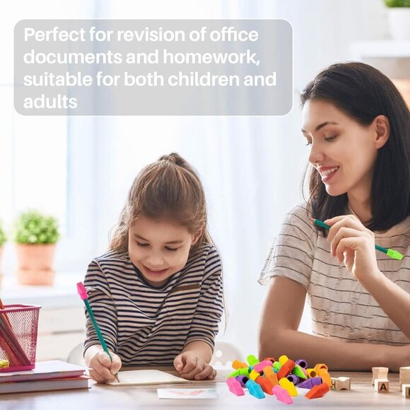 Cap Erasers for Pencils Pulk - Pencil Top Erasers Cap Erasers Toppers for Latex - Picture 6 of 6